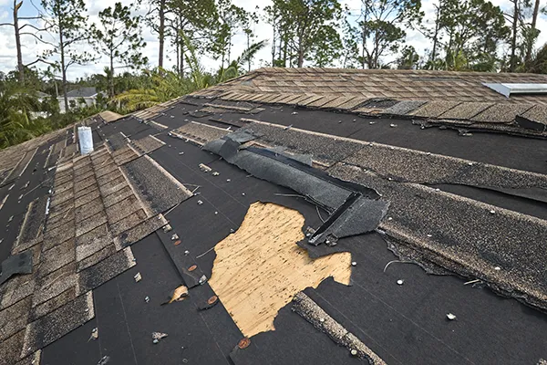 wind damage to roof